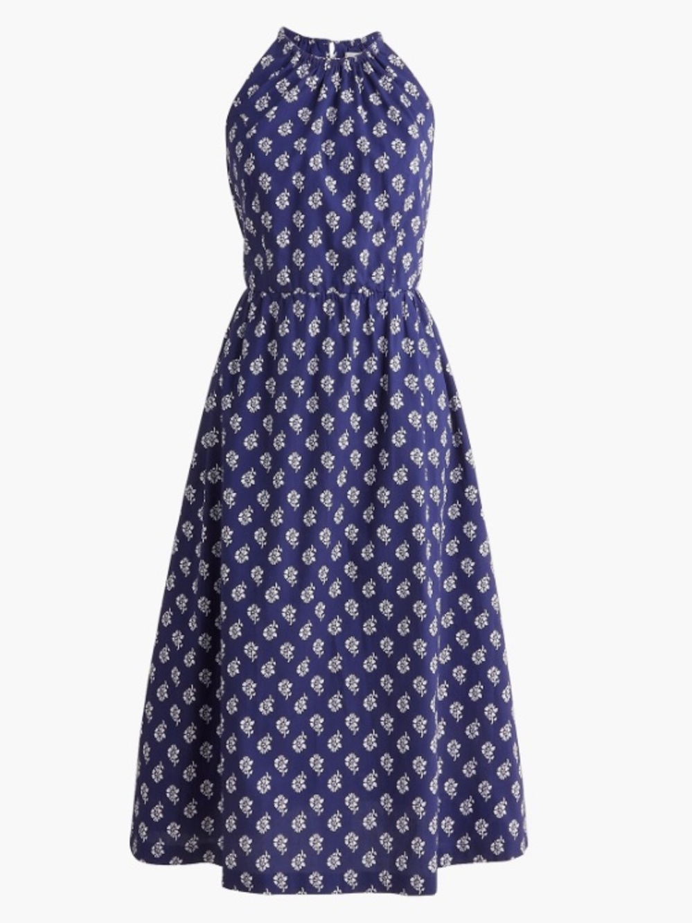 J. Crew Factory Strappy Poplin Halter Dress Size 6 | Cotton Blend  Dress